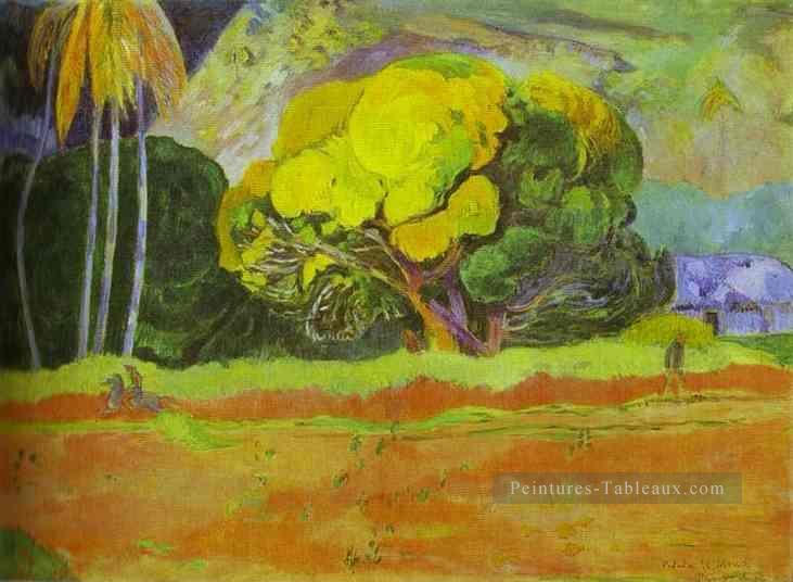 Fatata te moua Au pied d’une montagne postimpressionnisme Primitivisme Paysage Paul Gauguin Peintures à l'huile